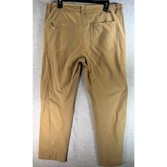 Patagonia Quandary Hiking Pants Men 36 Brown Stretch Zipped Pockets Straight Leg - Picture 8 of 13